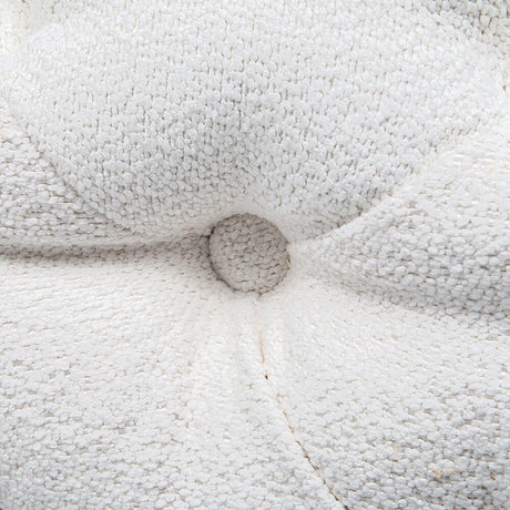 Elsa Tufted Ottoman Beach Boucle White Rectangular Versatile Accent Piece — Allure Home Collections