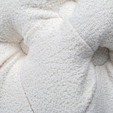 Elsa Tufted Ottoman Beach Boucle White Rectangular Versatile Accent Piece — Allure Home Collections