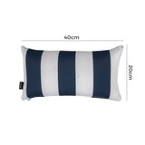 Bicolour Outdoor Lumbar Cushion — Reversible Design — Allure Home Collections