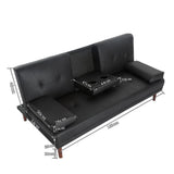 Benissa 3 Seater Sofa Bed, Black