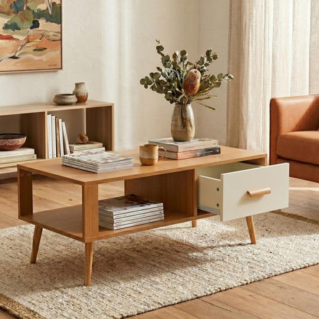 Kanumbra Coffee Table, Natural and White