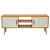 Hillwood 120cm Entertainment Unit, Natural and White