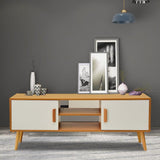 Hillwood 120cm Entertainment Unit, Natural and White