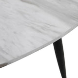 Killingworth Round Coffee Table, White Marble Effect