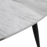 Minimalist Marble Effect Round Coffee Table — MDF and Steel — Allure Home Collections