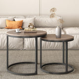 Homewood Nesting Coffee Table 2pcs, Dark Grey