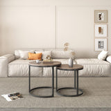 Homewood Nesting Coffee Table 2pcs, Dark Grey