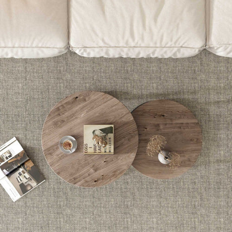 Homewood Nesting Coffee Table 2pcs, Dark Grey