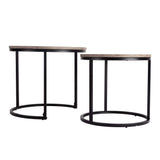 Homewood Nesting Coffee Table 2pcs, Dark Grey