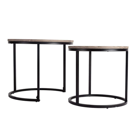 Homewood Nesting Coffee Table 2pcs, Dark Grey