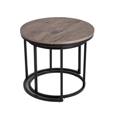 Homewood Nesting Coffee Table 2pcs, Dark Grey