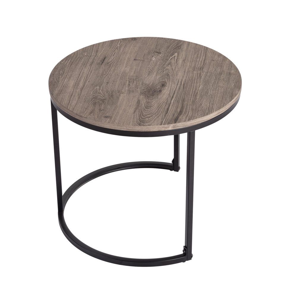 Homewood Nesting Coffee Table 2pcs, Dark Grey