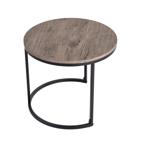 Homewood Nesting Coffee Table 2pcs, Dark Grey