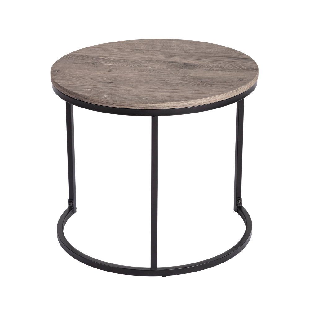 Homewood Nesting Coffee Table 2pcs, Dark Grey