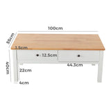 Eildon Coffee Table, White and Timber
