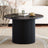 Luxe Ribbed Texture Wooden Coffee Table — Natural and Black — Allure Home Collections