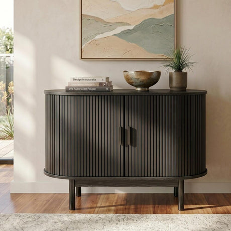 Overland Corner 2 Door Buffet Sideboard, Black