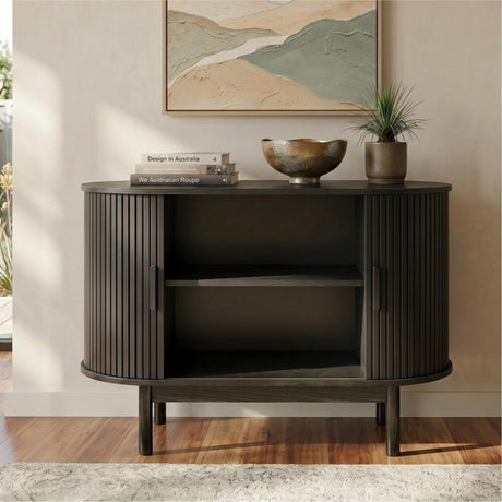Overland Corner 2 Door Buffet Sideboard, Black