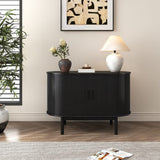 Overland Corner 2 Door Buffet Sideboard, Black