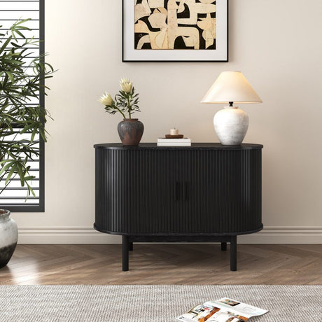 Overland Corner 2 Door Buffet Sideboard, Black