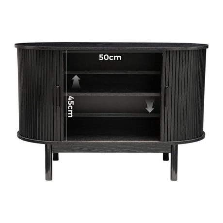 Overland Corner 2 Door Buffet Sideboard, Black