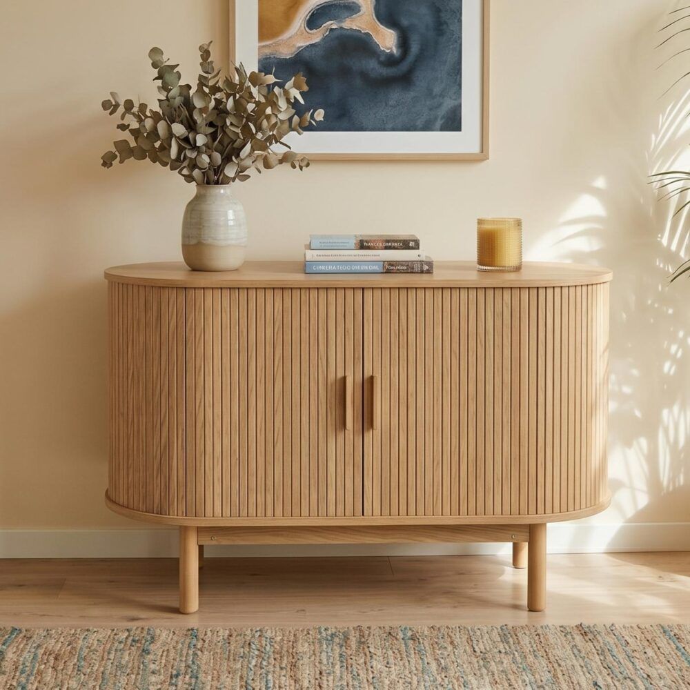 Overland Corner 2 Door Buffet Sideboard, Natural