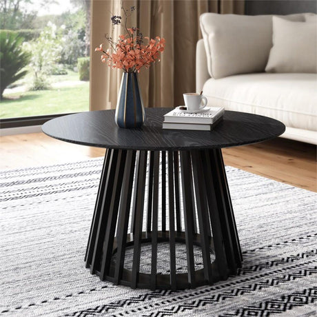 Molesworth Round Coffee Table, Black