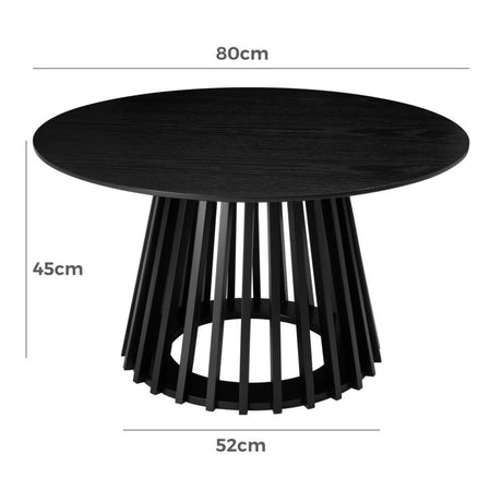 Molesworth Round Coffee Table, Black