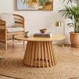 Yea natural timber coffee table in a modern living room