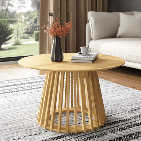 Yea Round Coffee Table, Natural Timber