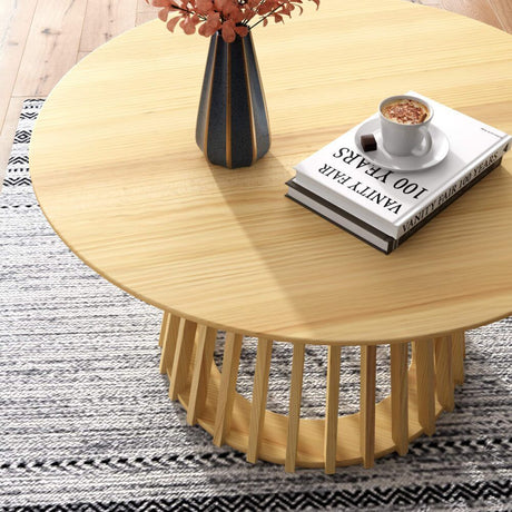 Yea Round Coffee Table, Natural Timber