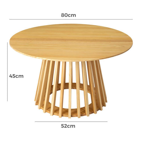 Yea Round Coffee Table, Natural Timber