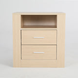 Wardell 2 Drawer Bedside Table, Oak 2pcs