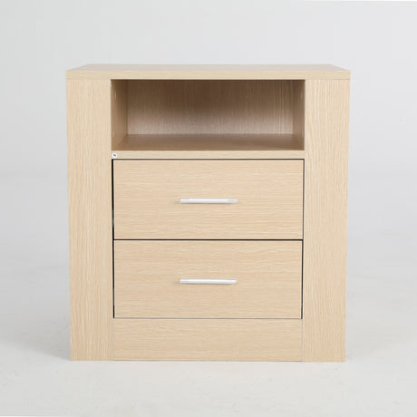 Wardell 2 Drawer Bedside Table, Oak 2pcs
