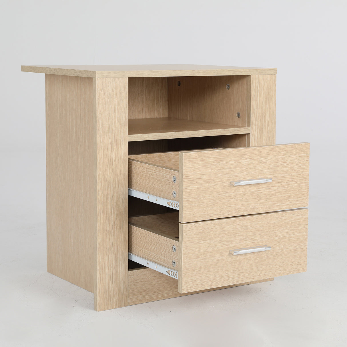 Wardell 2 Drawer Bedside Table, Oak 2pcs
