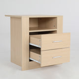 Wardell 2 Drawer Bedside Table, Oak 2pcs