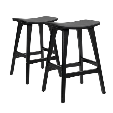 KANSO bar stool upholstered seat detail and timber leg close-up — Allure Home Collections