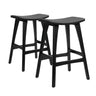 KANSO bar stool upholstered seat detail and timber leg close-up — Allure Home Collections