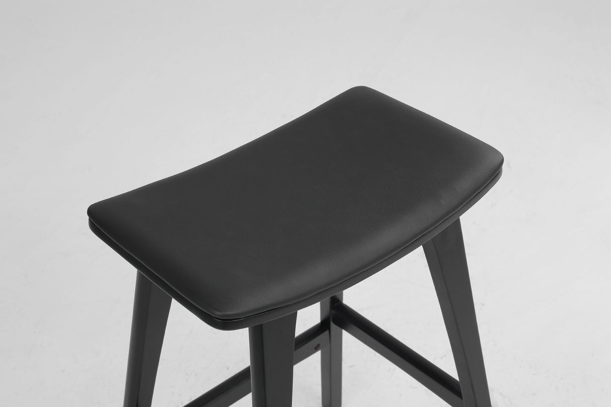Blairgowrie Wooden Bar Stool, Black 2pcs