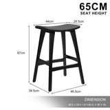 Blairgowrie Wooden Bar Stool, Black 2pcs