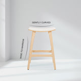 Side profile of KANSO bar stool showing Japanese-inspired frame — Allure Home Collections