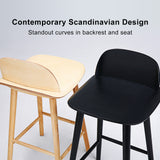 ELISE SOPHIA bar stool showing full frame and footrest — Allure Home Collections