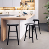 La Bella FRIDA Black Pine Wood Bar Stools