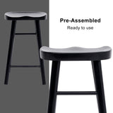 La Bella FRIDA Wooden Bar Stool - Black Finish