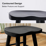 La Bella FRIDA Wooden Bar Stool - Black Finish