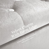 La Bella 132cm Velvet Storage Ottoman Bench Seat Beige — Allure Home Collections