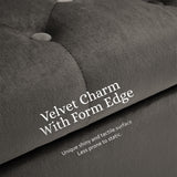La Bella 132cm Velvet Storage Ottoman Bench Seat Grey — Allure Home Collections