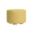 La Bella Round Faux Linen Ottoman with Wooden Legs Beige Black or Dark Blue — Allure Home Collections