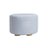 La Bella Round Faux Linen Ottoman with Wooden Legs Beige Black or Dark Blue — Allure Home Collections