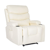 Glenlyon Electric Massage Recliner, Cream